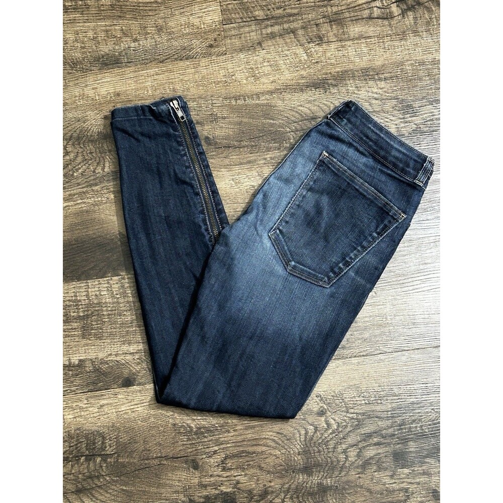 Current/Elliott‎ The Cropped Legging With Long Zip Women's 25 Bluebird Denim